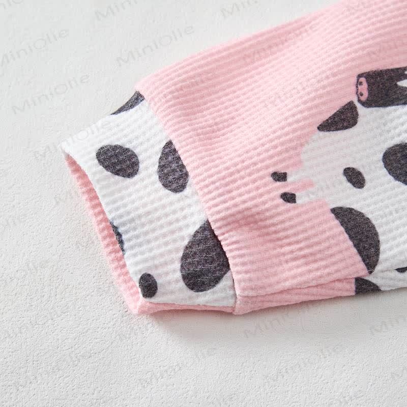 Baby Pink Cow Waffle 2-piece Set - image 5