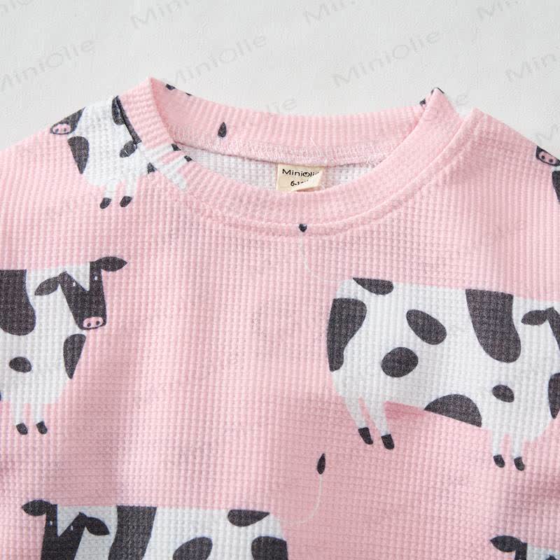 Baby Pink Cow Waffle 2-piece Set - image 2