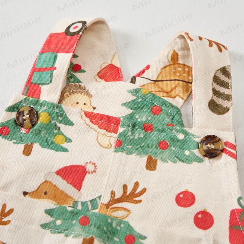 Baby Toddler Christmas Print Pocket Overalls - image 2