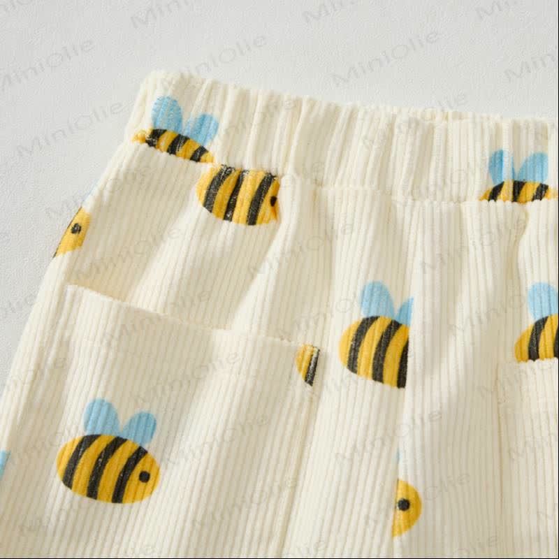 Baby Toddler Bee Print Corduroy Pants - image 3