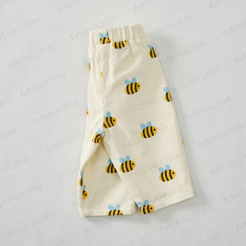 Baby Toddler Bee Print Corduroy Pants - image 2