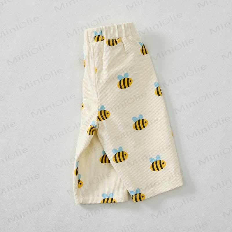 Baby Toddler Bee Print Corduroy Pants - image 2