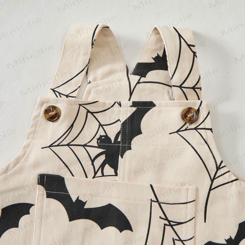 Baby Toddler Spider Web Beige Overalls - image 2