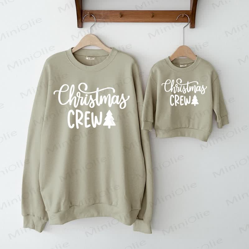 CHRISTMAS CREW Family Sweatshirt  - Grey Green - XL - image 1