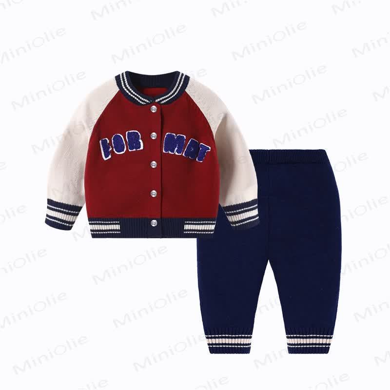 FORMAT Baby Varsity Jacket and Jogger 2-piece Set - Blue - 18-24M - image 2