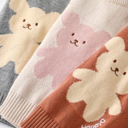 Baby Teddy Bear Knit Sweater and Pants 2-piece Set - image 6