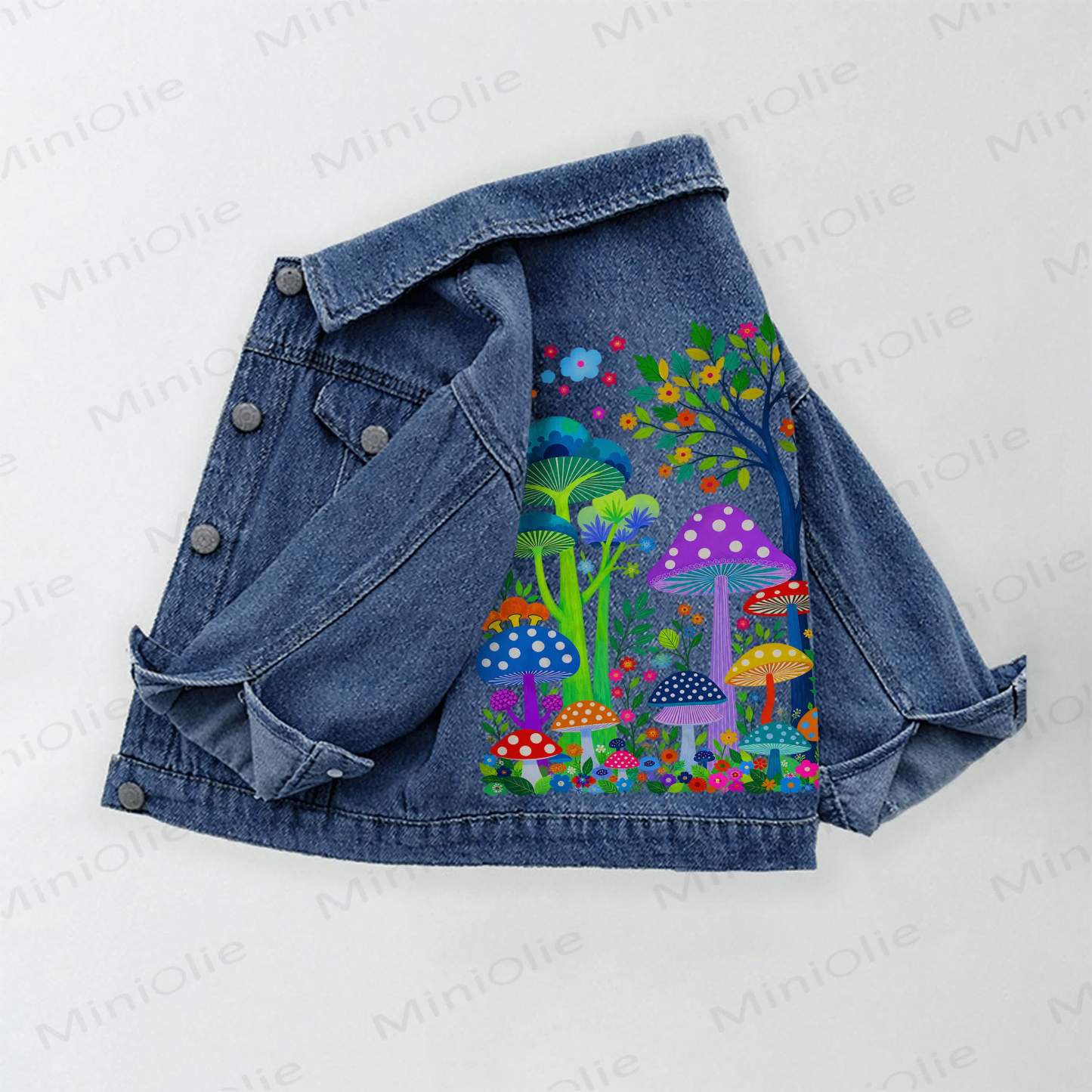 Toddler Kid Garden Denim Jacket - Blue - 10-11T - image 1