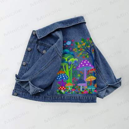 Toddler Kid Garden Denim Jacket - Blue - 10-11T - image 1