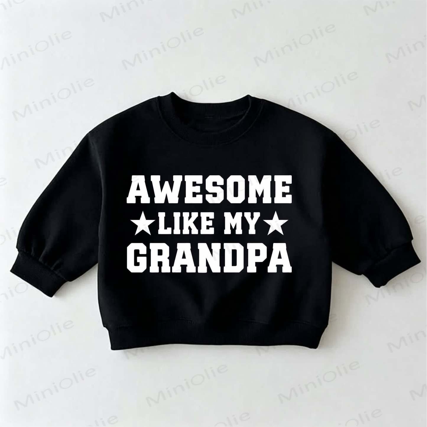 AWESOME LIKE MY GRANDPA Baby Toddler Black Sweatshirt - Black - 3-5T - image 1