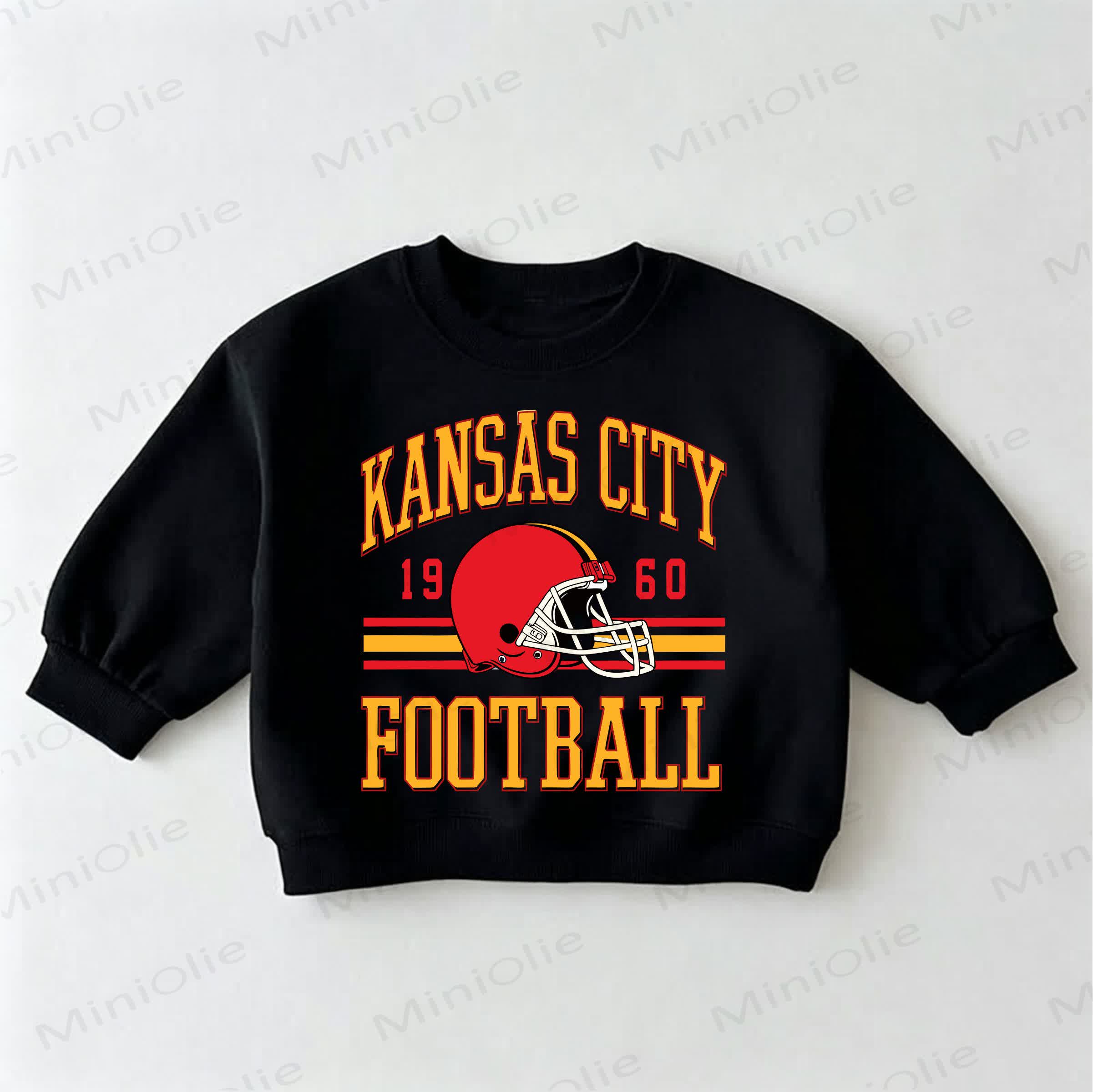 KANSAS CITY FOOTBALL Baby Toddler Football Helmet Black Sweatshirt - Black - 3-5T - image 1