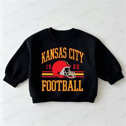 KANSAS CITY FOOTBALL Baby Toddler Football Helmet Black Sweatshirt - Black - 3-5T - image 1