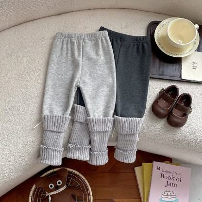 Toddler Girl Fleece Star Bow Leggings - image 5