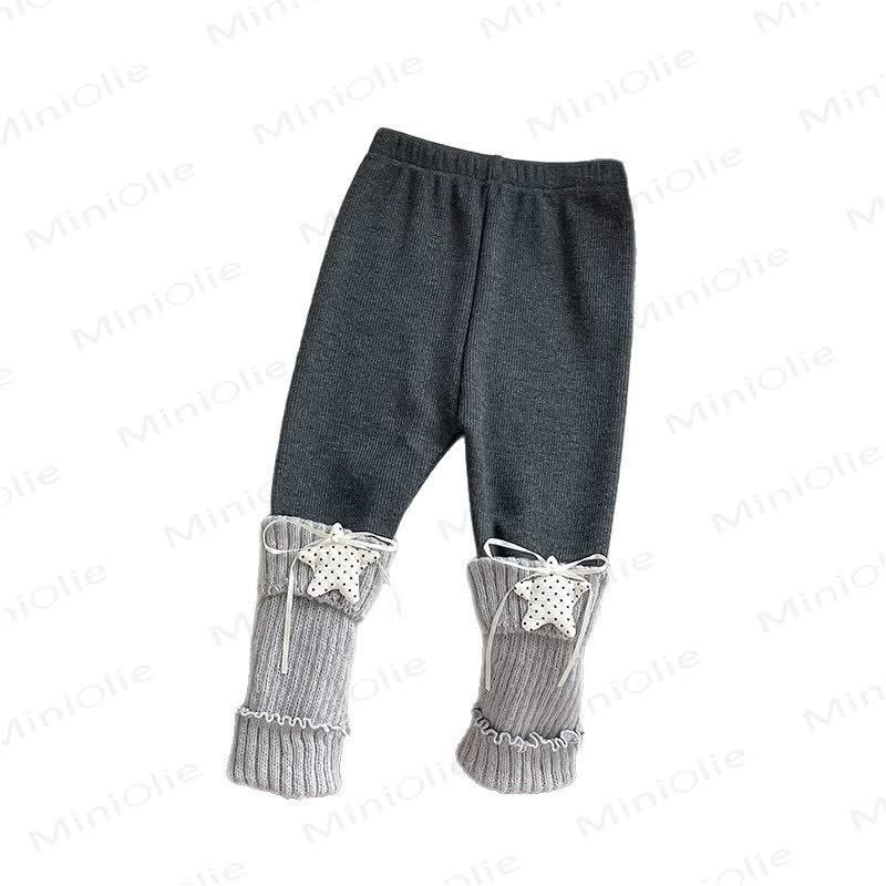 Toddler Girl Fleece Star Bow Leggings - image 3