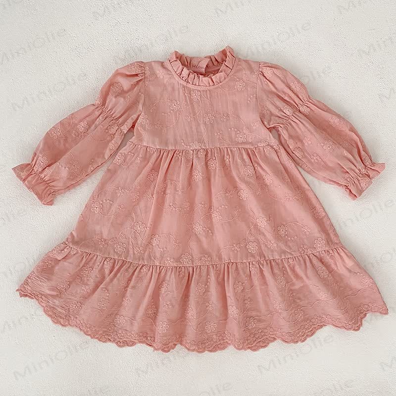 Toddler Girl Sweet Flower Lace Tiered Dress - image 2