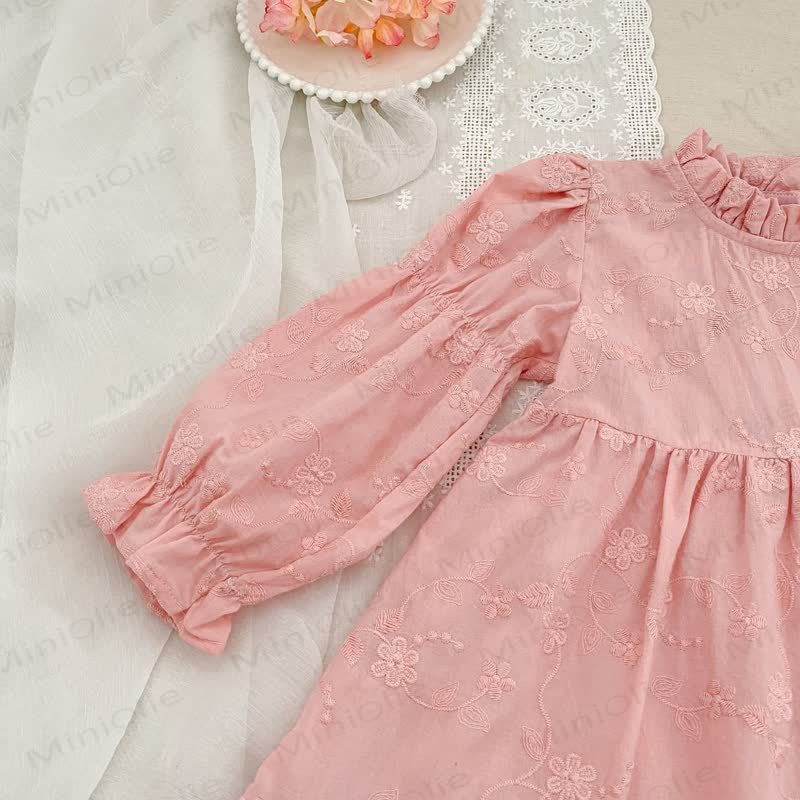 Toddler Girl Sweet Flower Lace Tiered Dress - image 4
