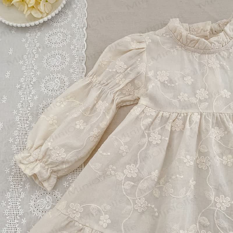 Toddler Girl Sweet Flower Lace Tiered Dress - image 8