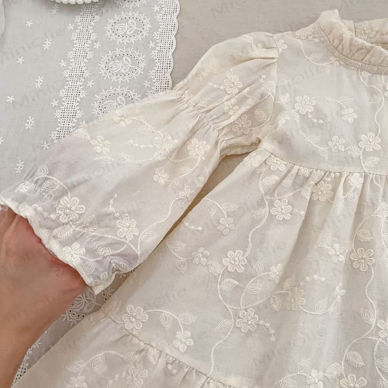 Toddler Girl Sweet Flower Lace Tiered Dress - image 9