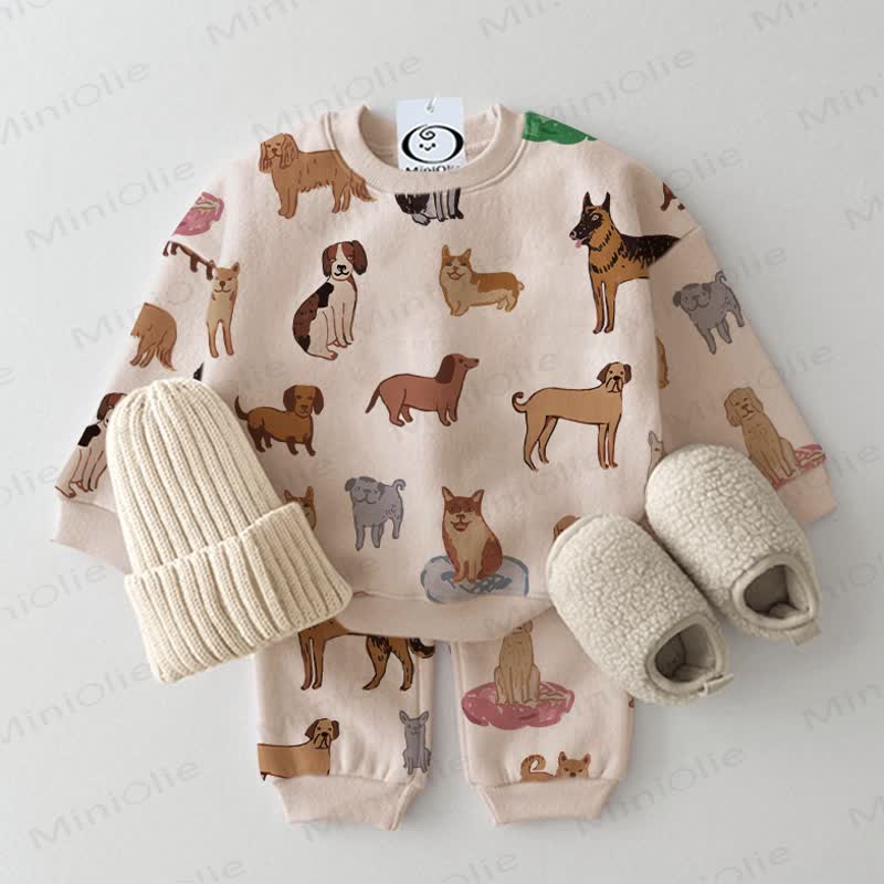 Baby Toddler Dog Apricot 2-piece Set - Apricot - 2-3T - image 1