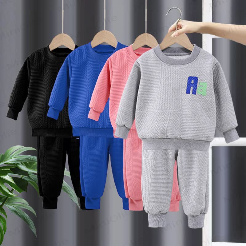 AA Toddler Cozy Sweatshirt and Jogger 2-piece Set - image 1