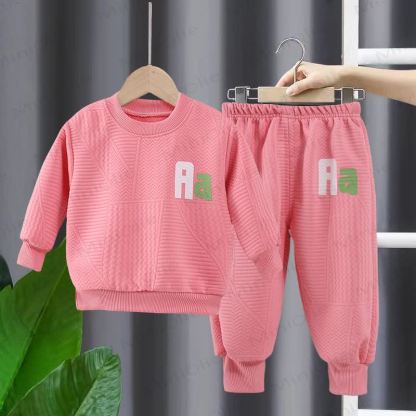 AA Toddler Cozy Sweatshirt and Jogger 2-piece Set - Pink - 6-7T - image 3