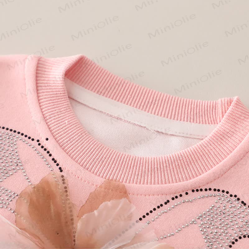 Toddler Girl Butterfly Flower Sweatshirt and Jeans 2-piece Set - image 7