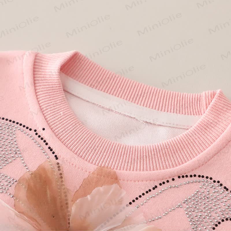 Toddler Girl Butterfly Flower Sweatshirt and Jeans 2-piece Set - image 7