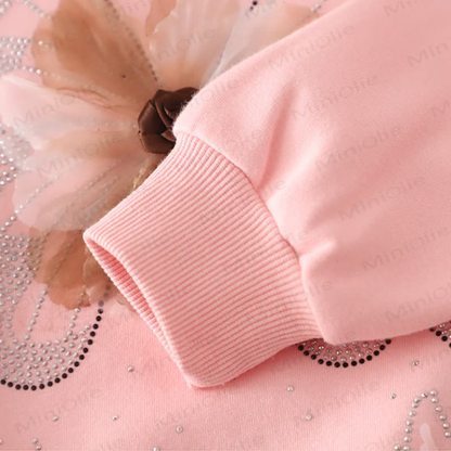 Toddler Girl Butterfly Flower Sweatshirt and Jeans 2-piece Set - image 10