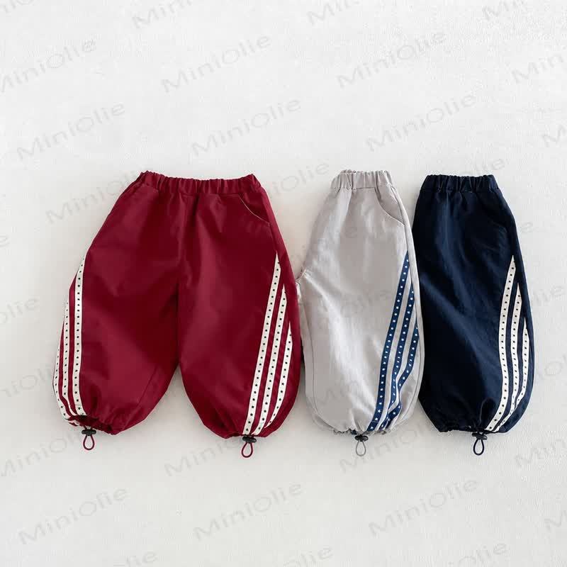 Baby Toddler Contrast Stripe Drawstring Pants or Raglan Top - image 1