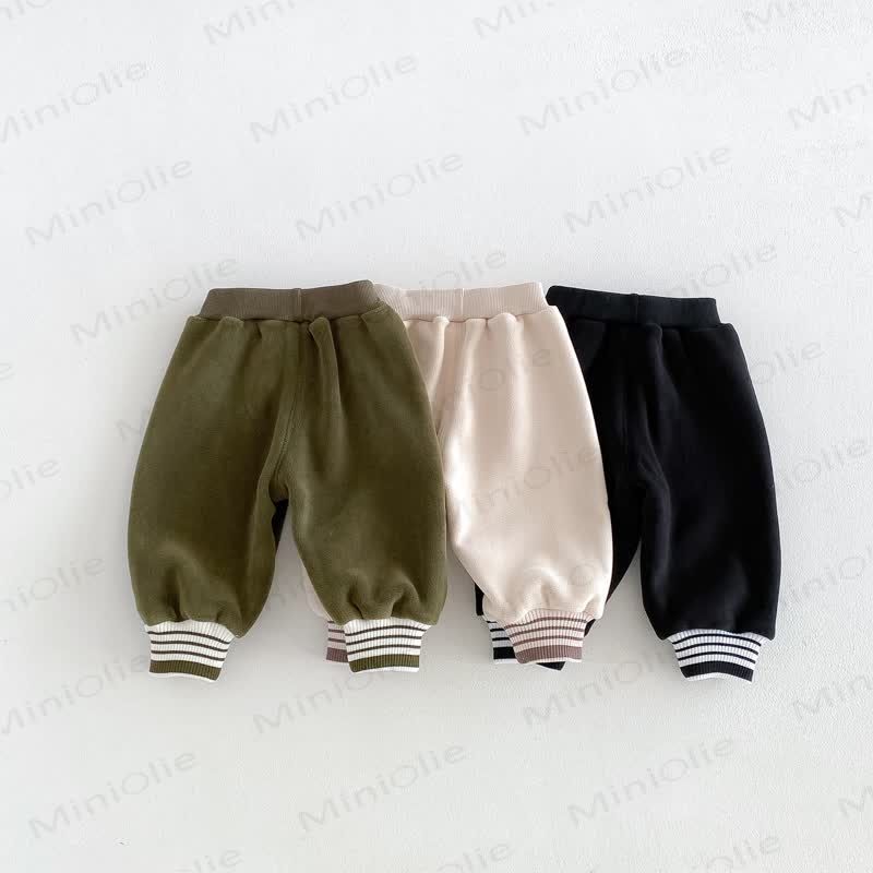 Baby Toddler Cozy Smiley Patch Elastic Waist Pants - image 5
