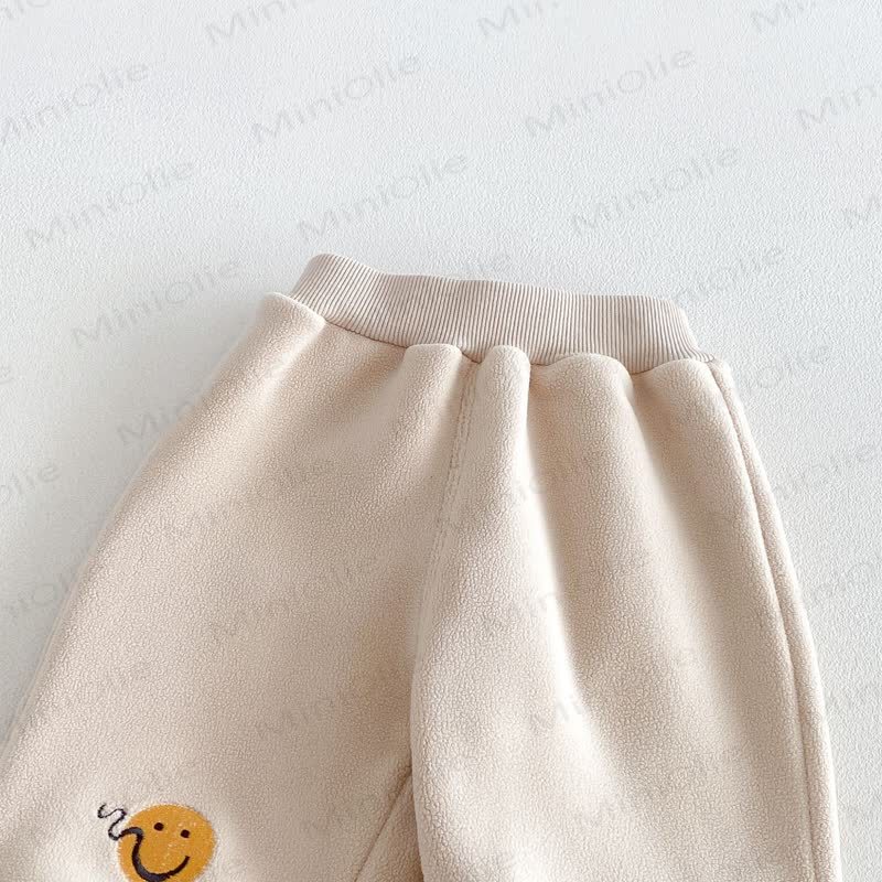 Baby Toddler Cozy Smiley Patch Elastic Waist Pants - image 6
