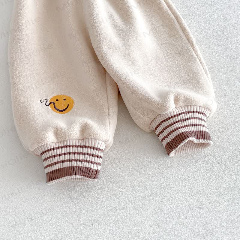 Baby Toddler Cozy Smiley Patch Elastic Waist Pants - image 7