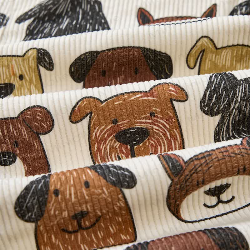 Baby Toddler Cartoon Dog Print Beige Overalls - image 7