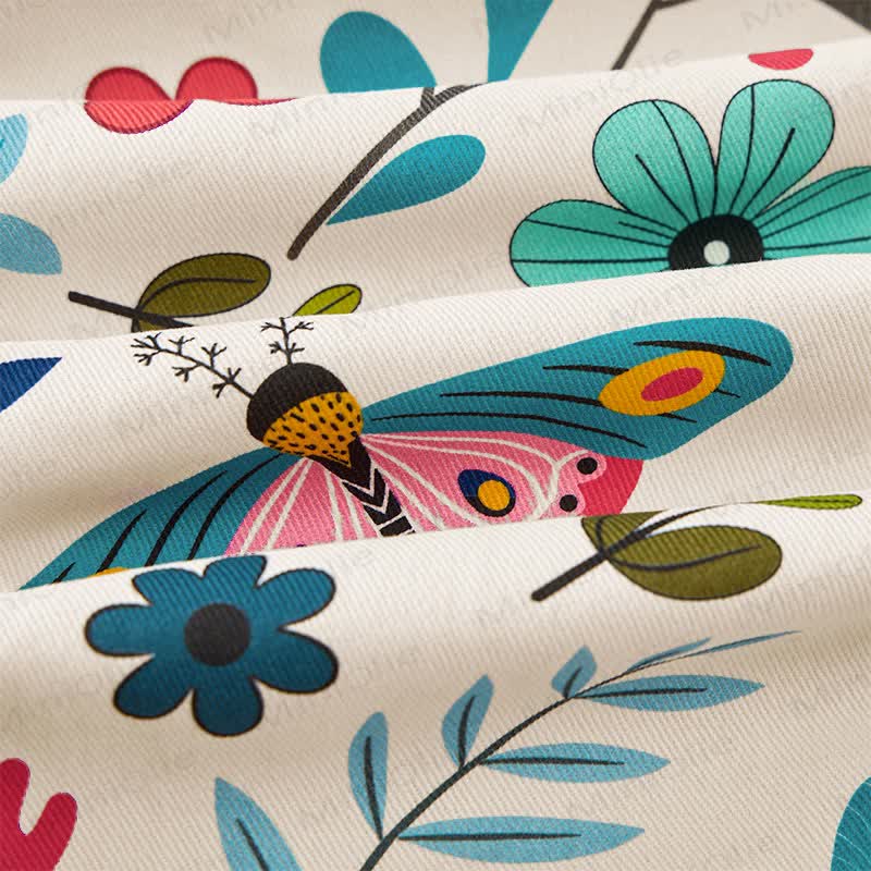 Baby Toddler Flower Insect Print Overalls  - image 8