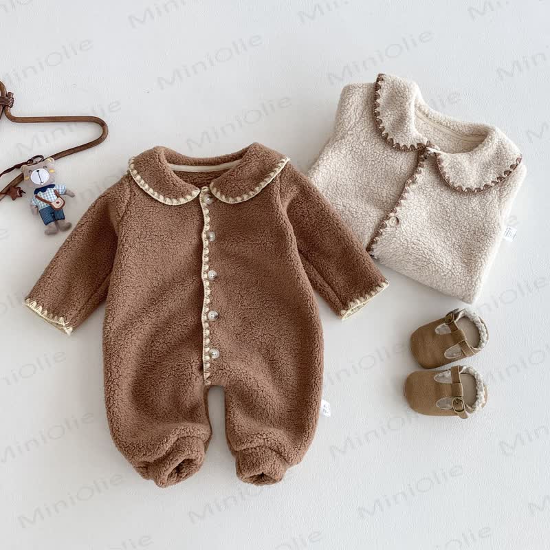 Baby Fleece Double-faced Pile Romper - image 6