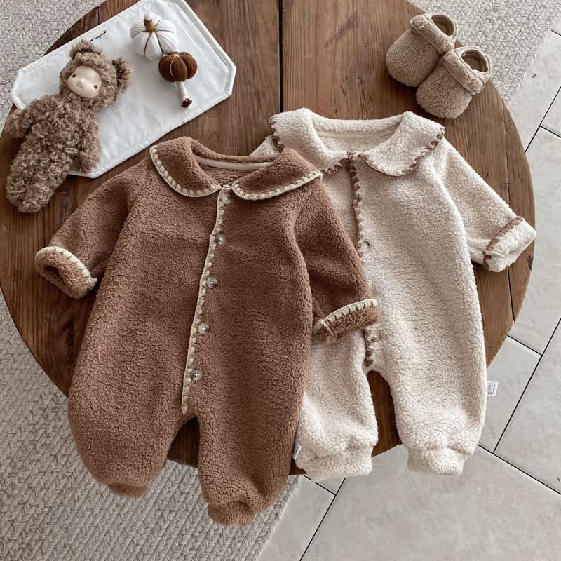 Baby Fleece Double-faced Pile Romper - image 7