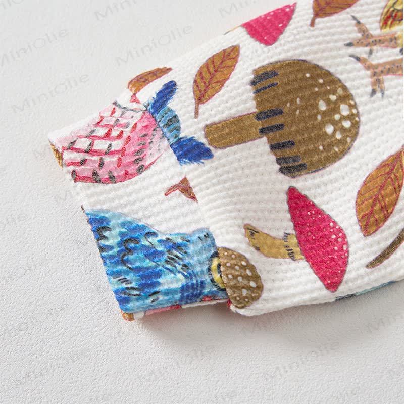 Baby White Owl Print Waffle 2-piece Set - image 6