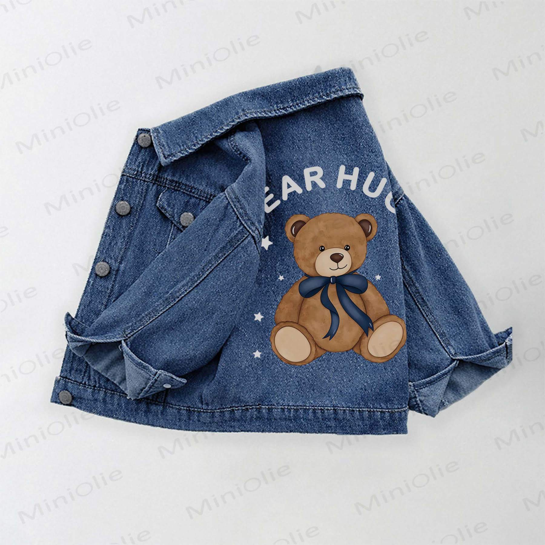 BEAR HUGS Toddler Kid Bear Denim Jacket - Blue - 10-11T - image 1