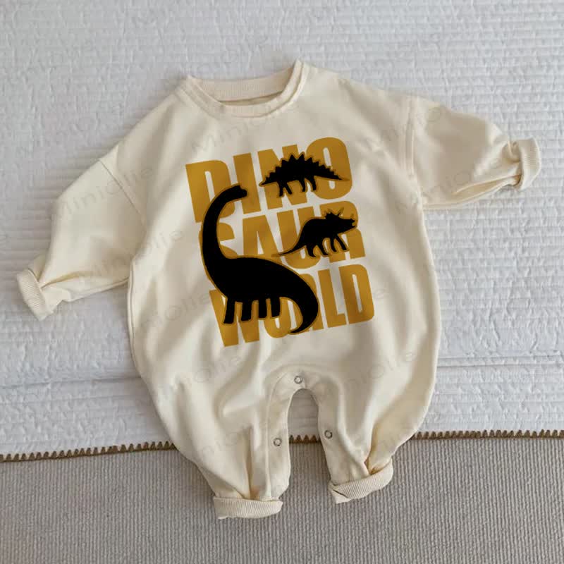 DINOSAUR WORLD Baby Toddler Dinosaur Beige Romper - Beige - 2-3T - image 1
