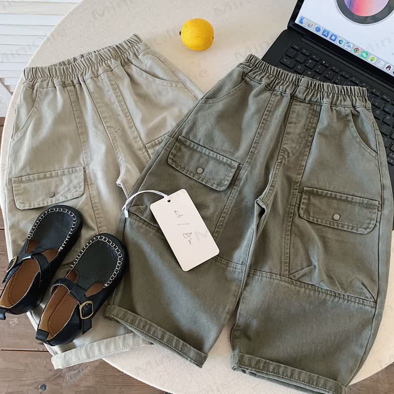 Toddler Boy Solid Color Utility Cargo Pants - image 1