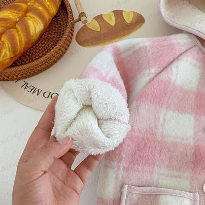 Baby Toddler Pink Fleece Lined Hooded Coat - image 5