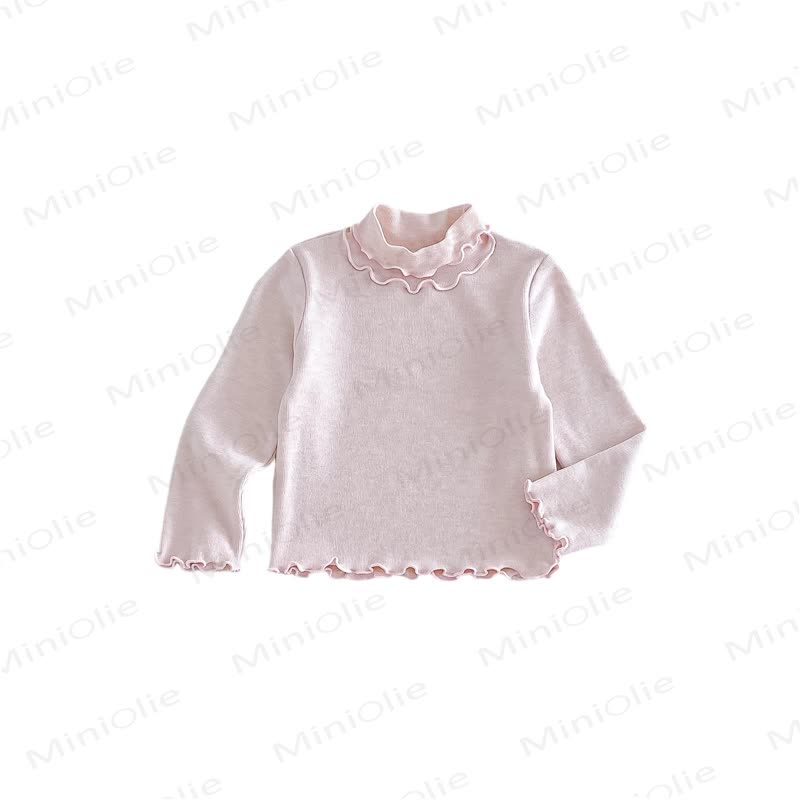 Baby Toddler Girl Soft Pastel Ruffle Collar T-Shirt - image 3