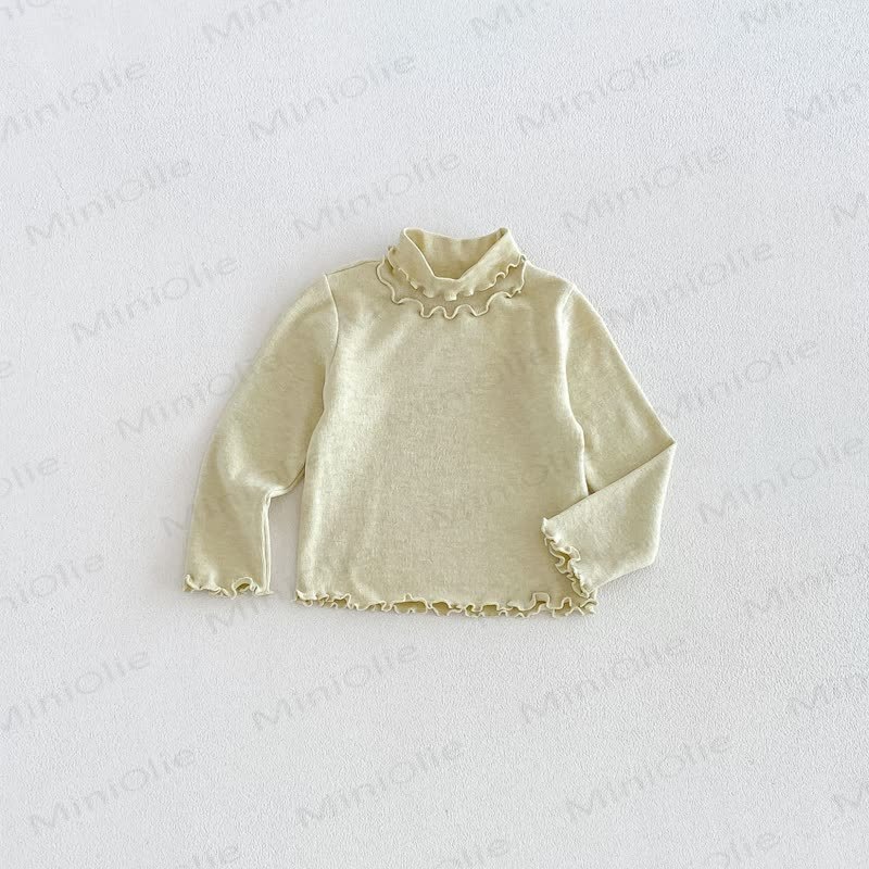 Baby Toddler Girl Soft Pastel Ruffle Collar T-Shirt - Green - 6-7T - image 9