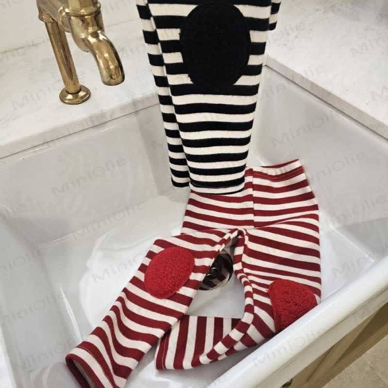 Baby Toddler Girl Striped Knee Leggings - image 5