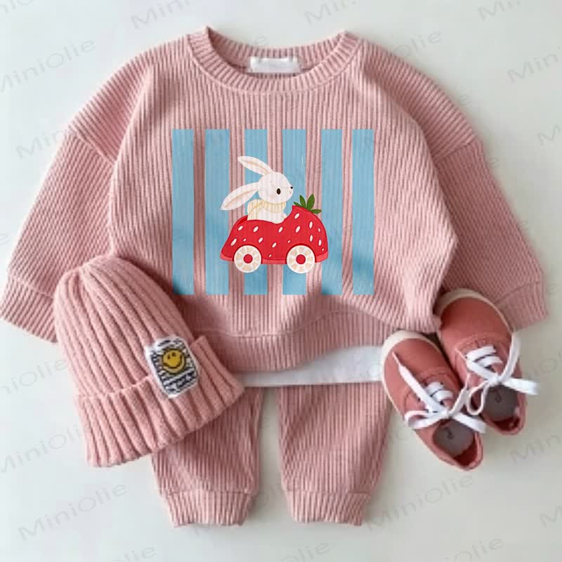 Baby Bunny Strawberry Car Pink 2-Piece Set - Pink - 2-3T - image 1