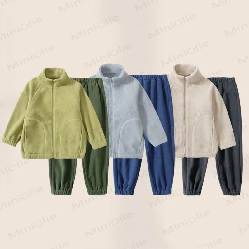 Toddler Cozy Fleece Zip Jacket and Jogger 2-piece Set - image 1
