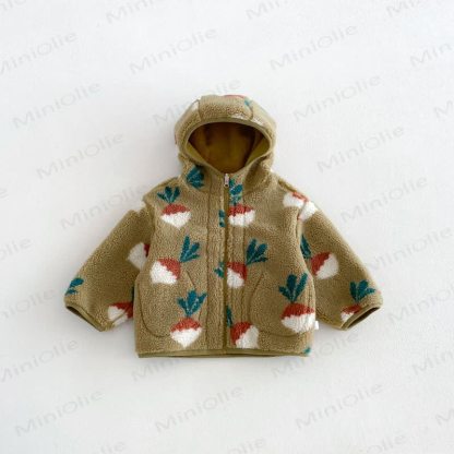 Baby Toddler Cozy Fleece Hooded Jacket or Jeans - Green - 4-5T - image 3