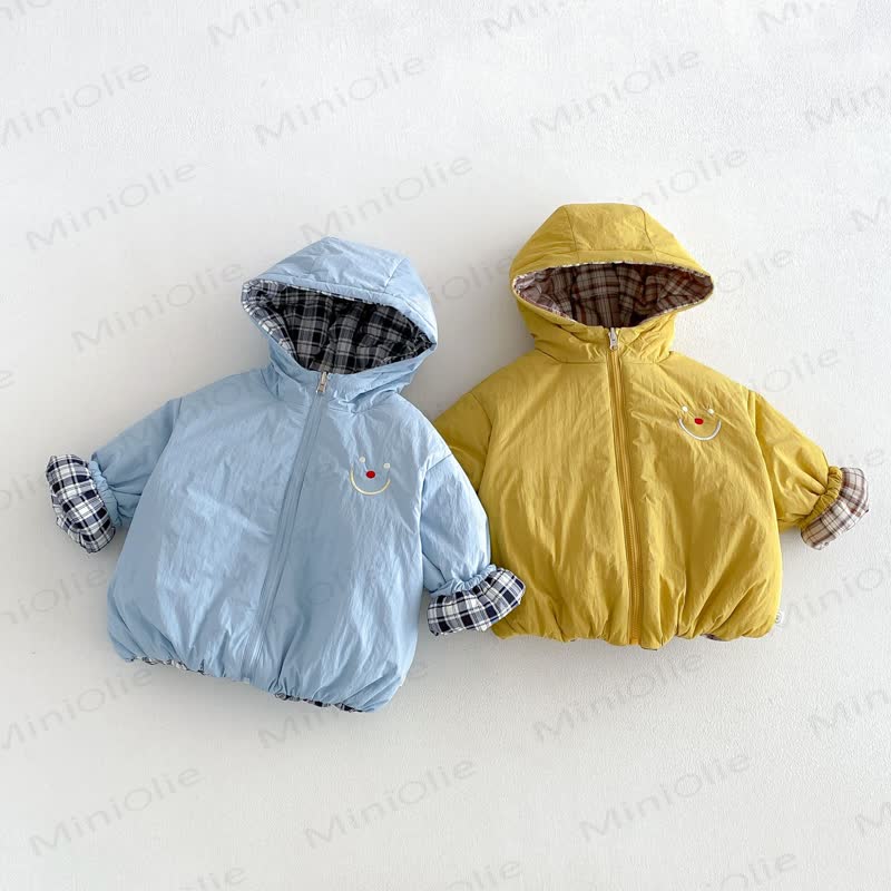 Baby Toddler Smiley Hooded Zip Up Jacket - image 2