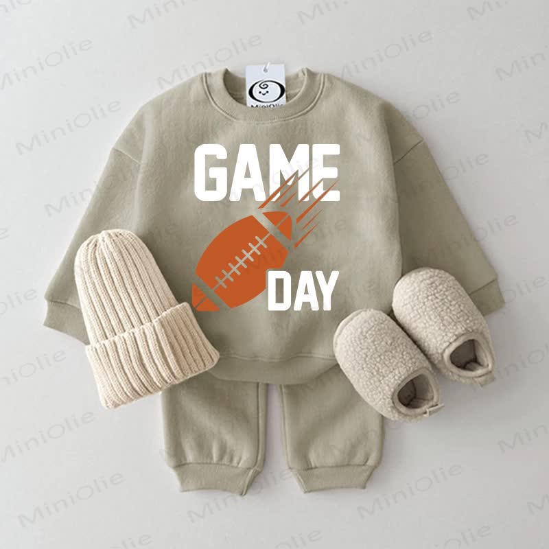 GAME DAY Baby Sweatshirt 2-piece Set - Grey Green - 2-3T - image 1