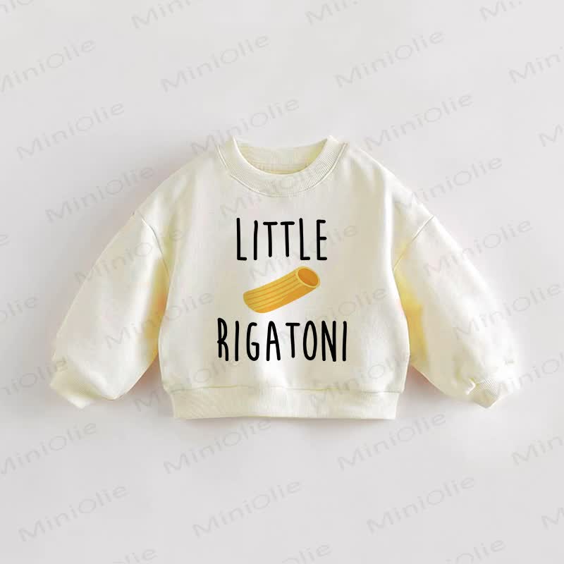 LITTLE RIGATONI Baby Toddler Cream Sweatshirt - Cream - 3-5T - image 1