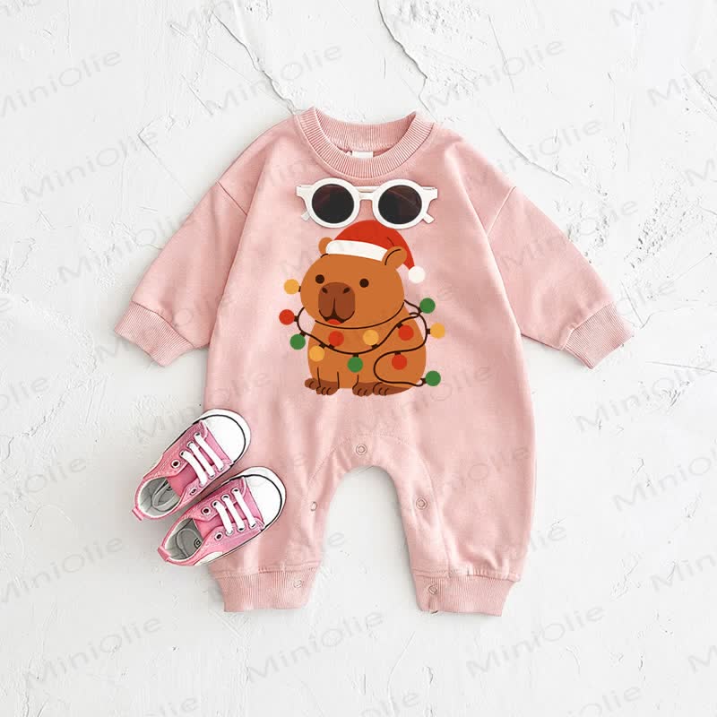 Baby Christmas Bear Pink Romper - Pink - 2-3T - image 1